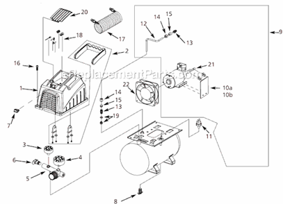 Part Location Diagram of FP204122AV Campbell Hausfeld Circuit Board